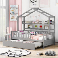 Walker Edison Loft Bed Bed with Trundle by Wayfair TM