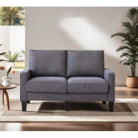 Ebern Designs Modern Upholstered Sofa For Living Room in Beige Fabric