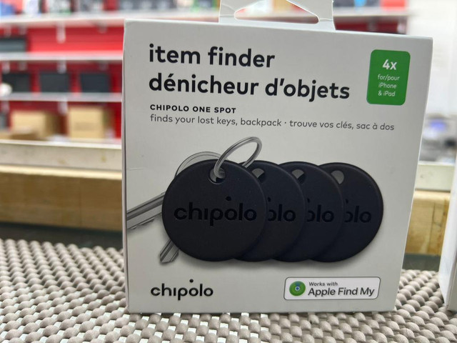 Chipolo One Spot Bluetooth Item Finder - Black - 4 Pack - BNIB @MAAS_WIRELESS in General Electronics in Toronto (GTA)