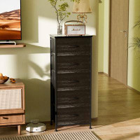 Ebern Designs Fairplains Dresser for Bedroom with 5 Drawer, Tall Dresser Storage for Closet, Modren, Fabric