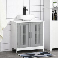 Ebern Designs Modern Under Sink Cabinet With 2 Doors, Pedestal Under Sink Bathroom Cupboard, Bathroom Vanity Cabinet Wit