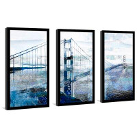 Made in Canada - Latitude Run® Golden Gate Bridge 1' Framed Graphic Art on Canvas Print on Canvas Multi-Piece Image on A