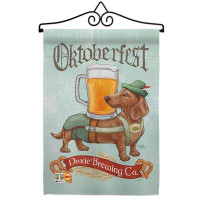 Breeze Decor Doxie Brewing Co. 2-Sided Polyester 19 x 13 in. Flag Set