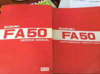 1980 1981 Suzuki FA50 FA50X Service and Supplimentary Manual