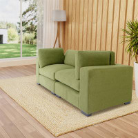 wendeway Forest Green Loveseat Sofa For Living Room