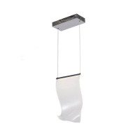 Ivy Bronx AN ACRYLIC CRUMBLED SHEET PENDANT LIGHT WITH CHROME HARDWARE