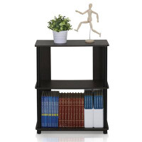 Latitude Run® Jaya Simple Design 3-Tier Bookcase / Bookshelf / Display Rack With Stainless Steel Tubes, White Oak