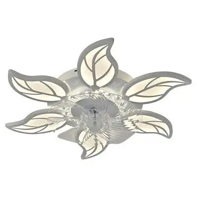 Wrought Studio Ceiling Fans with Lights and Remote, Modern Indoor Flush Mount Acrylic Ceiling Fan