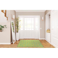 Bungalow Rose AZURA MINT Indoor Floor Mat By Bungalow Rose™
