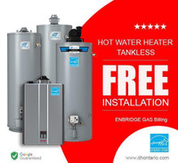 Hot Water Tank Rental - NO COST TO INSTALL- Same Day Service