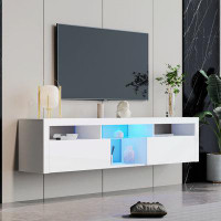 Ivy Bronx White Modern Simple TV Cabinet