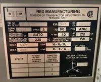 REX- R3JC/SP (PRI.27600V,SEC.230V,3KVA,IMP.1.0%) Dry Auto Transformer