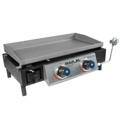 Razor Griddle Razor Griddle GGT2130M 25 Inch Portable 2 Burner LP Propane Gas Grill, Stainless Steel in Other