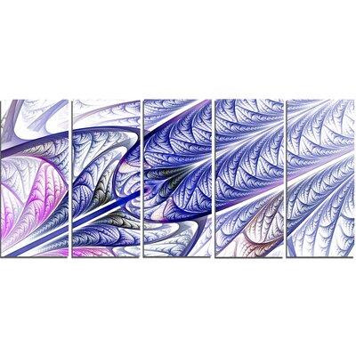 Design Art 'Blue on White Fractal Stained Glass' Graphic Art Print Multi-Piece Image on Canvas in Arts & Collectibles
