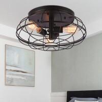 Breakwater Bay Rothman 3 - Light 19" Caged Dome Flush Mount
