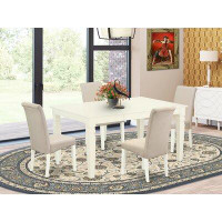Winston Porter Cooper Square Extendable Rubberwood Solid Wood Dining Set