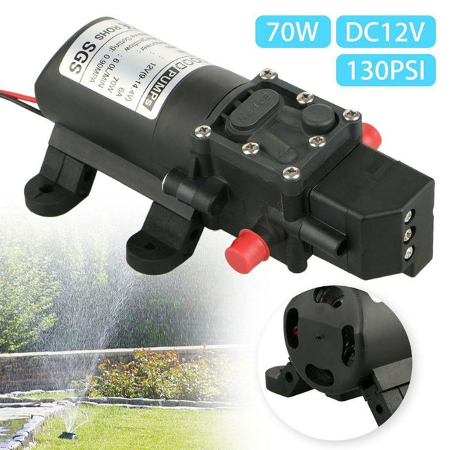 NEW 12V 70W 130 PSI HIGH PRESSURE DIAPHRAGM SELF PRMING WATER PUMP S1050 in Other Business & Industrial in Edmonton Area