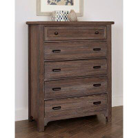 Darby Home Co Erving 5 Drawer 42" W Solid Wood Chest
