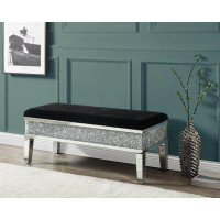 GZMWON Shoe Storage Bench, Mirrored, Bench With Storage, Upholstered Bench, Bedroom Bench, Entryway Bench
