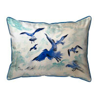 East Urban Home Flocking Gulls Indoor/Outdoor Pillow