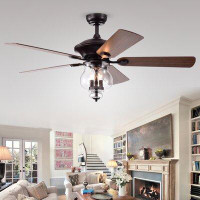 Alcott Hill 52" Osiris 5 - Blade Standard Ceiling Fan with Pull Chain and Light Kit Included