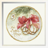 East Urban Home '12 Days of Christmas V Round' Oil Painting Print