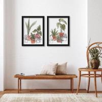 Red Barrel Studio Modern House Plants By June Erica Vess - 2 Piece Gallery Framed Print Art Set by Americanflat - 2 Piec