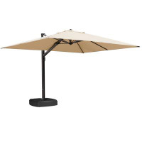 Orren Ellis Orren Ellis Outdoor 108'' x 144 '' Rectangular Cantilever Umbrella with wheeled Base