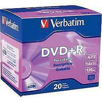 Verbatim AZO DVD+R 4.7GB 16X with Branded Surface - 20pk