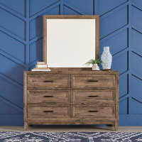 Liberty Furniture Ridgecrest 6 Drawer 60" W Double Dresser with Mirror