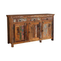 Foundry Select Achilles Solid Wood 3 - Door Accent Cabinet