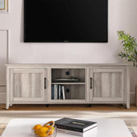 Gracie Oaks minimal design Storage Media Console with Two Doors, for Living Room, Apartment