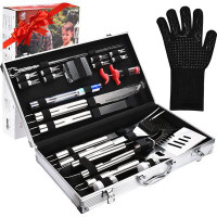 Commercial Chef Commercial Chef 25 Piece Stainless Steel BBQ Grill Set