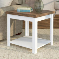 Latitude Run® Bridgevine Home 24" Fully Assembled Solid Wood Side Table