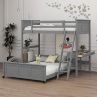 Harriet Bee Janas Kids Bunk Bed with Drawers
