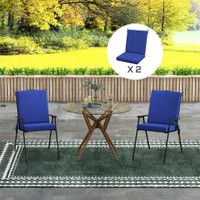 Outdoor Chair Cushions 92.7L x 45.7W x 7.6H cm Blue