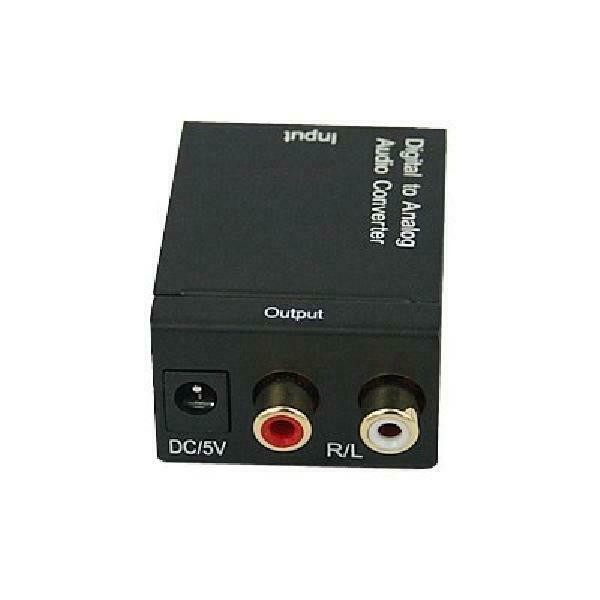 Audio Converter - Digital Coaxial or Optical Toslink to Analog RCA or 3.5mm Audio Converter with AC Adapter - Black in General Electronics - Image 4