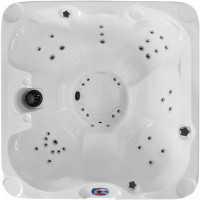 American Spas American Spas 7-Person 40-Jet Acrylic Square Hot Tub with Ozonator in Smoke