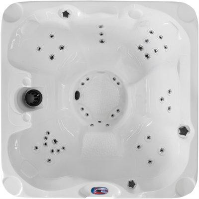 American Spas American Spas 7-Person 40-Jet Acrylic Square Hot Tub with Ozonator in Smoke in Hot Tubs & Pools