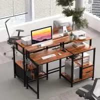 17 Stories 17 Storeys 55 Inch Computer Desk With Drawers And Power Outlet, Home Office Desk With Printer Shelf Monitor S
