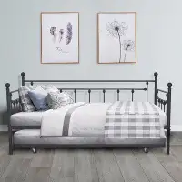 17 Stories Aniyyah Twin Steel Daybed with Trundle
