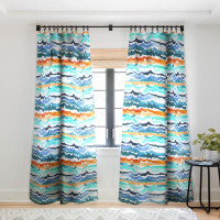 East Urban Home Cayenablanca Beach Waves 1pc Sheer Window Curtain Panel