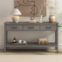 Latitude Run® Contemporary 3-Drawer Console Table with 1 Shelf, Entrance Table