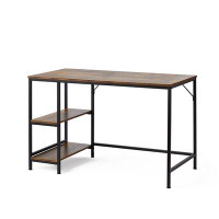 DormCo Suprima® Desk - Organizer Shelves - Hickory Teak