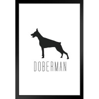 Trinx Dogs Doberman Pinscher White Dog Posters For Wall Funny Dog Wall Art Dog Wall Decor Dog Posters For Kids Bedroom A