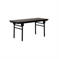 Recon Furniture 78.74" Black Rectangular Solid Wood Desk