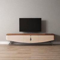 LORENZO Italian light luxury modern simple living room full solid wood TV cabinet.