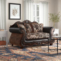 Lark Manor Encarnacion 72" Rolled Arm Loveseat with Reversible Cushions