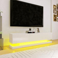 Ivy Bronx High Gloss TV Cabinet With 4 Drawers With 16 Colours RGB Led Light Buletooth Control