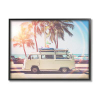 Stupell Industries Stupell Industries Tropical Minibus On Beach Framed Giclee Art Design By Sisi And Seb